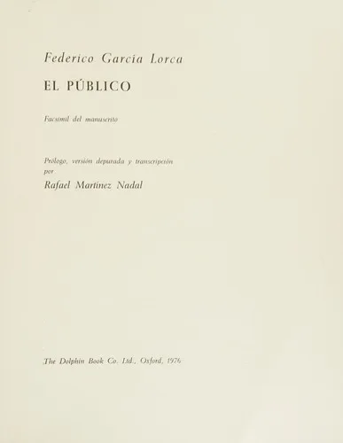 Portada de El público