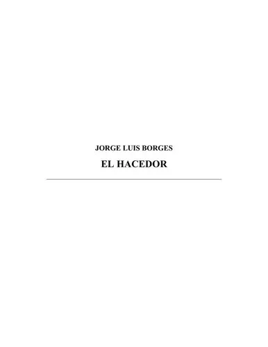 Portada de El hacedor
